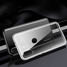 Handyhülle Hülle Luxus Aluminium Metall Rahmen Spiegel 360 Grad Tasche T04 für Huawei P30 Lite XL Weiß