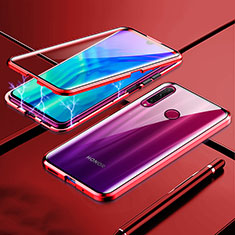 Handyhülle Hülle Luxus Aluminium Metall Rahmen Spiegel 360 Grad Tasche T07 für Huawei P Smart+ Plus (2019) Rot