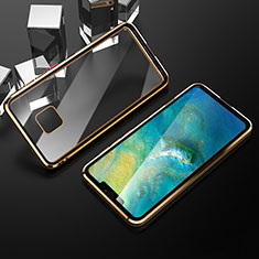 Handyhülle Hülle Luxus Aluminium Metall Rahmen Spiegel 360 Grad Tasche T12 für Huawei Mate 20 Pro Gold