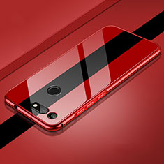 Handyhülle Hülle Luxus Aluminium Metall Rahmen Spiegel 360 Grad Tasche Z02 für Huawei Honor View 20 Rot