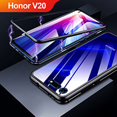 Handyhülle Hülle Luxus Aluminium Metall Rahmen Spiegel Tasche für Huawei Honor V20 Schwarz