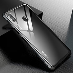 Handyhülle Hülle Luxus Aluminium Metall Rahmen Spiegel Tasche M01 für Huawei Honor View 10 Lite Schwarz