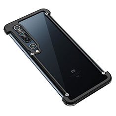 Handyhülle Hülle Luxus Aluminium Metall Rahmen Tasche A01 für Xiaomi Mi 10 Schwarz