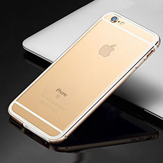 Handyhülle Hülle Luxus Aluminium Metall Rahmen Tasche für Apple iPhone 6 Gold