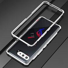 Handyhülle Hülle Luxus Aluminium Metall Rahmen Tasche für Asus ROG Phone 5 Pro Silber