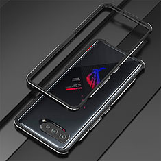 Handyhülle Hülle Luxus Aluminium Metall Rahmen Tasche für Asus ROG Phone 5 Pro Silber und Schwarz