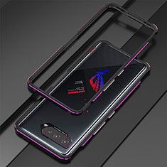 Handyhülle Hülle Luxus Aluminium Metall Rahmen Tasche für Asus ROG Phone 5 Pro Violett