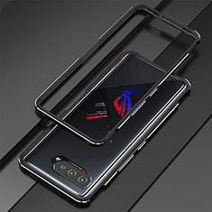 Handyhülle Hülle Luxus Aluminium Metall Rahmen Tasche für Asus ROG Phone 5s Silber und Schwarz