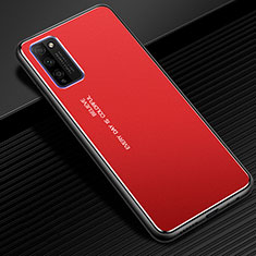 Handyhülle Hülle Luxus Aluminium Metall Rahmen Tasche für Huawei Honor 30 Lite 5G Rot