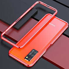 Handyhülle Hülle Luxus Aluminium Metall Rahmen Tasche für Huawei Honor View 30 5G Rot