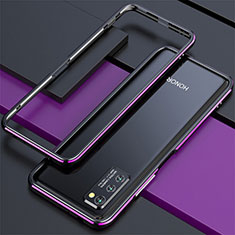 Handyhülle Hülle Luxus Aluminium Metall Rahmen Tasche für Huawei Honor View 30 5G Violett