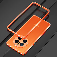 Handyhülle Hülle Luxus Aluminium Metall Rahmen Tasche für Huawei Mate 50 Orange