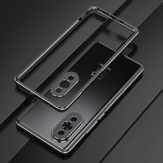 Handyhülle Hülle Luxus Aluminium Metall Rahmen Tasche für Huawei Nova 10 Pro Schwarz