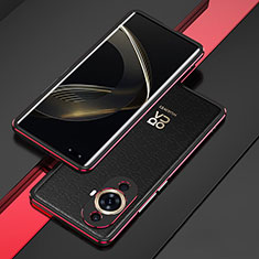 Handyhülle Hülle Luxus Aluminium Metall Rahmen Tasche für Huawei Nova 11 Ultra Rot und Schwarz