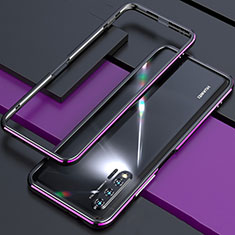 Handyhülle Hülle Luxus Aluminium Metall Rahmen Tasche für Huawei Nova 6 Violett