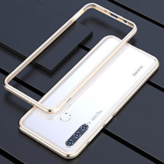Handyhülle Hülle Luxus Aluminium Metall Rahmen Tasche für Huawei P30 Lite XL Gold