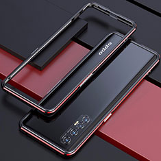 Handyhülle Hülle Luxus Aluminium Metall Rahmen Tasche für Oppo Find X2 Neo Rot