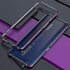 Handyhülle Hülle Luxus Aluminium Metall Rahmen Tasche für Oppo Reno2 Violett