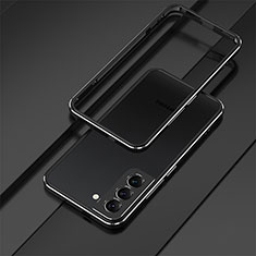 Handyhülle Hülle Luxus Aluminium Metall Rahmen Tasche für Samsung Galaxy S21 FE 5G Schwarz