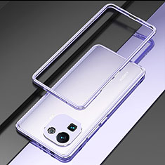 Handyhülle Hülle Luxus Aluminium Metall Rahmen Tasche für Xiaomi Mi 11 Pro 5G Helles Lila