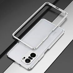 Handyhülle Hülle Luxus Aluminium Metall Rahmen Tasche für Xiaomi Mi 11i 5G Silber