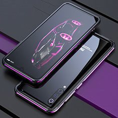 Handyhülle Hülle Luxus Aluminium Metall Rahmen Tasche für Xiaomi Mi A3 Lite Violett
