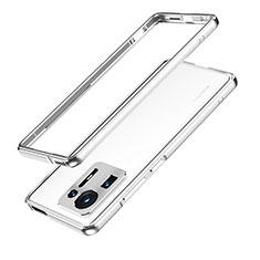 Handyhülle Hülle Luxus Aluminium Metall Rahmen Tasche für Xiaomi Mi Mix 4 5G Silber