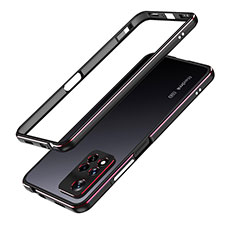 Handyhülle Hülle Luxus Aluminium Metall Rahmen Tasche für Xiaomi Redmi Note 11 Pro+ Plus 5G Rot und Schwarz