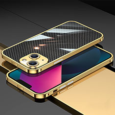 Handyhülle Hülle Luxus Aluminium Metall Rahmen Tasche JL1 für Apple iPhone 14 Plus Gold