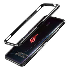 Handyhülle Hülle Luxus Aluminium Metall Rahmen Tasche JZ1 für Asus ROG Phone 3 Silber und Schwarz