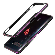 Handyhülle Hülle Luxus Aluminium Metall Rahmen Tasche JZ1 für Asus ROG Phone 3 Violett