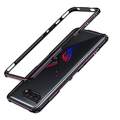 Handyhülle Hülle Luxus Aluminium Metall Rahmen Tasche JZ1 für Asus ROG Phone 5 Pro Violett