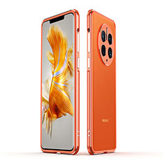 Handyhülle Hülle Luxus Aluminium Metall Rahmen Tasche JZ1 für Huawei Mate 50 Pro Orange