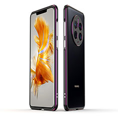 Handyhülle Hülle Luxus Aluminium Metall Rahmen Tasche JZ1 für Huawei Mate 50 Pro Violett