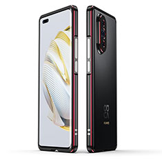 Handyhülle Hülle Luxus Aluminium Metall Rahmen Tasche JZ1 für Huawei Nova 10 Pro Rot und Schwarz