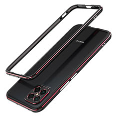 Handyhülle Hülle Luxus Aluminium Metall Rahmen Tasche JZ1 für Huawei Nova 8 SE 4G Rot und Schwarz