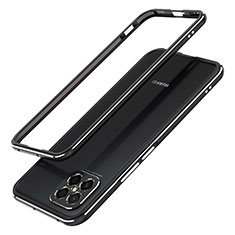 Handyhülle Hülle Luxus Aluminium Metall Rahmen Tasche JZ1 für Huawei Nova 8 SE 4G Schwarz