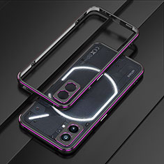 Handyhülle Hülle Luxus Aluminium Metall Rahmen Tasche JZ1 für Nothing Phone 2 Violett