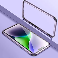 Handyhülle Hülle Luxus Aluminium Metall Rahmen Tasche LK2 für Apple iPhone 13 Pro Max Violett