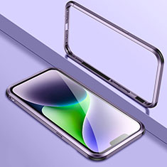 Handyhülle Hülle Luxus Aluminium Metall Rahmen Tasche LK2 für Apple iPhone 13 Pro Violett