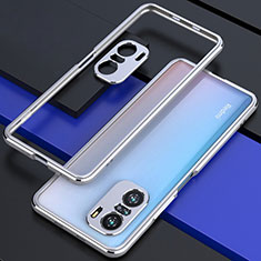 Handyhülle Hülle Luxus Aluminium Metall Rahmen Tasche S01 für Xiaomi Mi 11i 5G Silber
