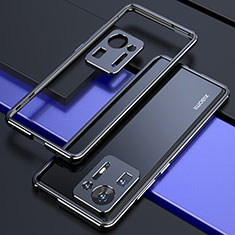 Handyhülle Hülle Luxus Aluminium Metall Rahmen Tasche S01 für Xiaomi Mi Mix 4 5G Schwarz