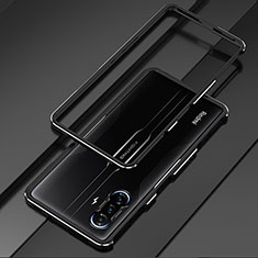 Handyhülle Hülle Luxus Aluminium Metall Rahmen Tasche S01 für Xiaomi Poco F3 GT 5G Schwarz