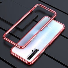 Handyhülle Hülle Luxus Aluminium Metall Rahmen Tasche T01 für Huawei Honor 20S Rot