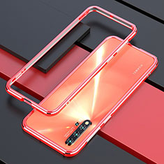 Handyhülle Hülle Luxus Aluminium Metall Rahmen Tasche T01 für Huawei Nova 5 Pro Orange