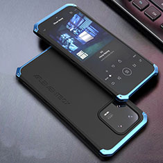 Handyhülle Hülle Luxus Aluminium Metall Tasche 360 Grad Ganzkörper für Xiaomi Mi 13 Pro 5G Blau und Schwarz