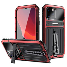 Handyhülle Hülle Luxus Aluminium Metall Tasche 360 Grad Ganzkörper LK3 für Apple iPhone 13 Pro Rot