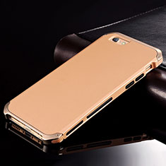 Handyhülle Hülle Luxus Aluminium Metall Tasche für Apple iPhone 6 Gold