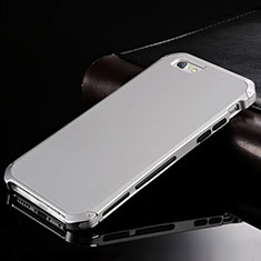 Handyhülle Hülle Luxus Aluminium Metall Tasche für Apple iPhone 6 Plus Silber