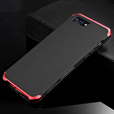 Handyhülle Hülle Luxus Aluminium Metall Tasche für Apple iPhone 7 Plus Rot und Schwarz